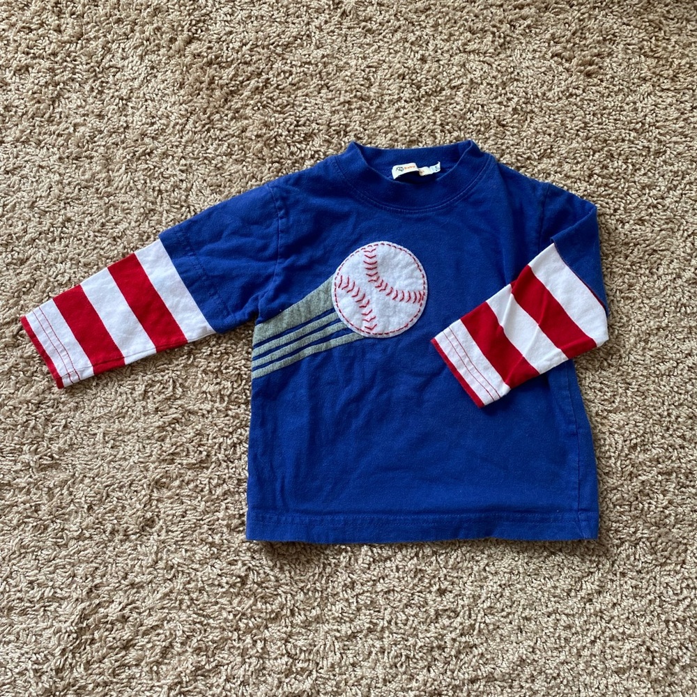 Baby Luigi Brand, Long Sleeve Baseball Shirt, 24 month.